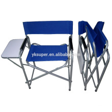 2015 de alta qualidade mobiliário de exterior de alumínio dobrável Diretor cadeira com mesa lateral